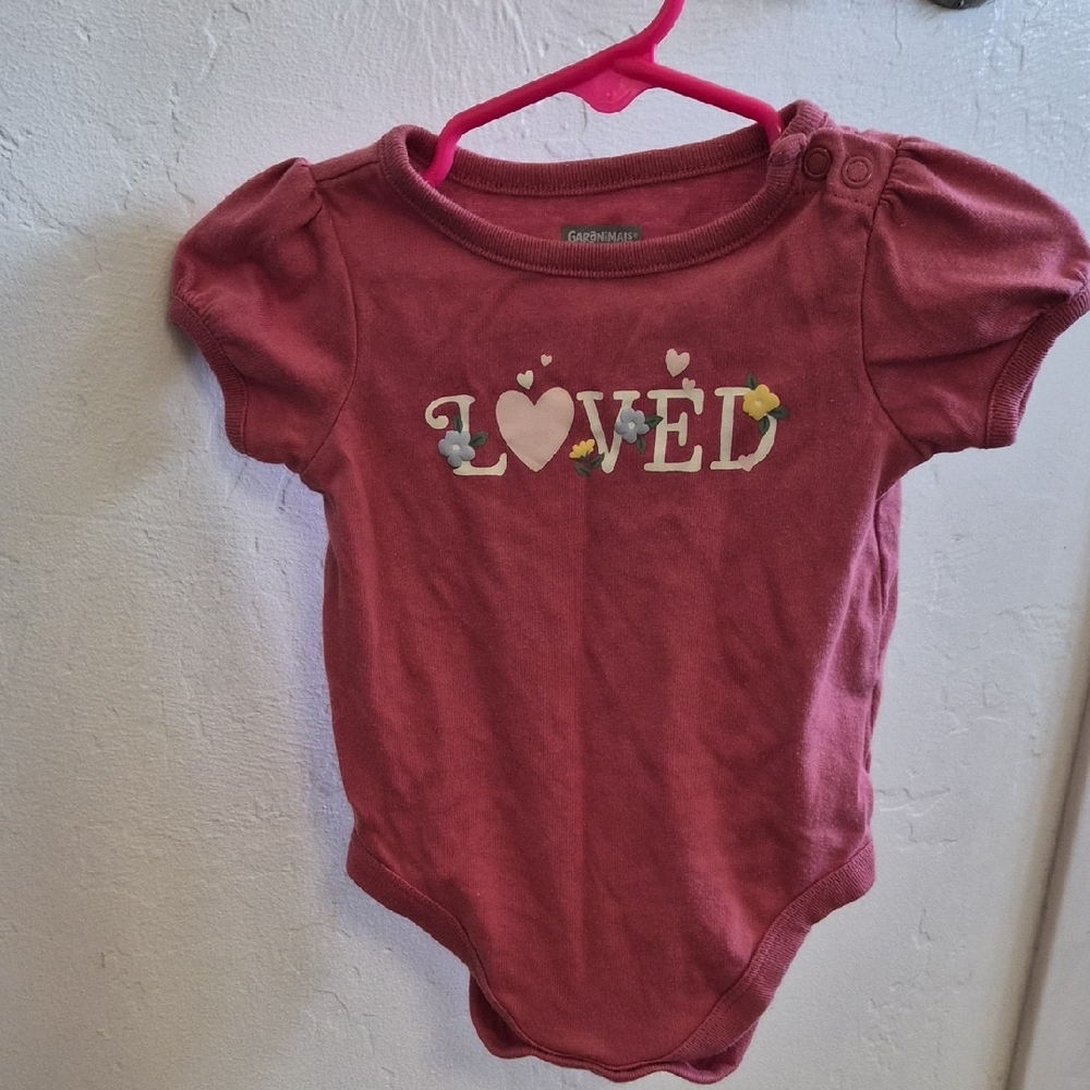 Garanimals Pink 'Loved' Baby Bodysuit